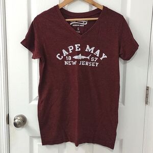 U.S. Vintage Maroon Beachy Tee Size S